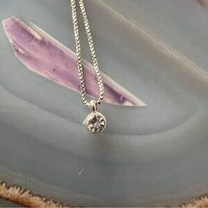 Pilgrim Silver Tone Tiny Pendant Necklace
